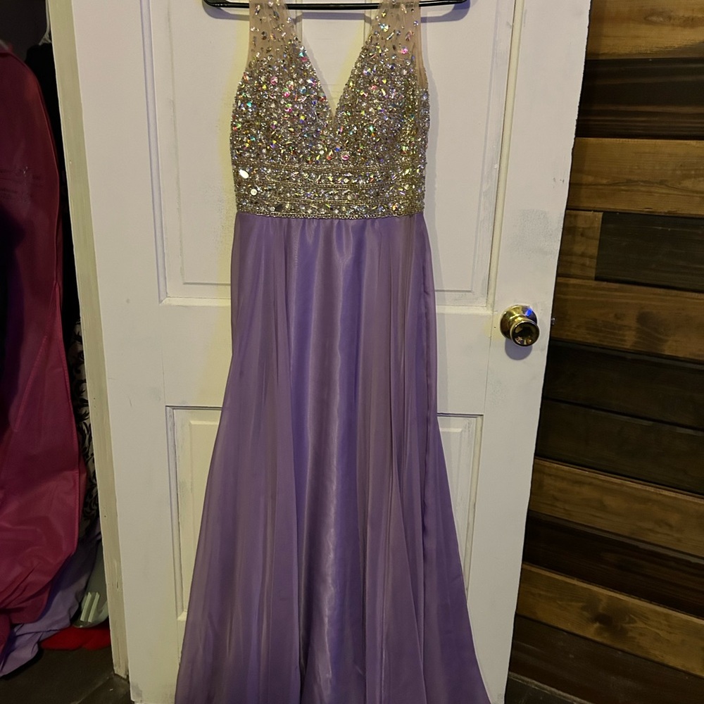 JVN Lavender and Gold Sequin Dress